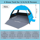 Venustas Beach Tent Sun Shelter for 3/4-5/6-7/8-10 Person, UPF 50+ UV Protection Beach Canopy, Lightweight and Easy Setup Cabana, Portable Shade Tent by TinyTreasures Baby Boutique