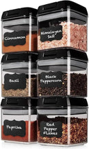 Shazo 6 PC Airtight Food Storage Containers - BPA Free Clear Plastic Snack & Spice Containers with Easy Lock Lids - Kitchen and Pantry Organization for Herbs, Coffee, Tea - 0.5L / 2.1 Cups by CozyNest Decor