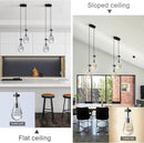Black Raindrop Pendant Lights Kitchen Island, Bronze 2-Light Cluster Pendant Light for Dining Room, Dimmable Hanging Pendant Lighting Bedroom Light Fixture Ceiling Chandelier for Foyer by CozyNest Decor