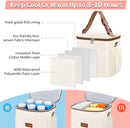 Breastmilk Cooler Bag with Ice Pack - Breast Milk Cooler Travel Bag Fits 6 Bottles Up to 11 Oz Insulated Baby Bottle Cooler Bag Breastmilk Storage Bag Cooler Perfect for Nursing Mom Daycare, Beige by TinyTreasures Baby Boutique