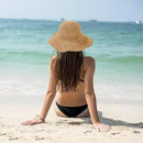 Floppy Big Beach Straw Hats for Women Foldable Summer Wide Brim Packable Sun Hat Womens Travel Straw Fedora Hat by GreenHaven Gardens
