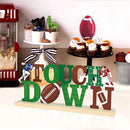 COCHIE Metal Football Touchdown Sign, Green Super Football Bowl Game Tailgate Party Decorations for Home, Office, Shelf, Mantel, Indoor, Touch Down Table Toppers Decor (Superbowl) by CozyNest Decor