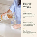 Branch Basics Premium Starter Kit in Glass: All Purpose Cleaner, Glass Cleaner, Bathroom Cleaner, Wash Bottle, and Laundry Bottle (3 Glass Spray Bottles + Concentrate) Fragrance-Free by CozyNest Decor