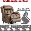 Power Lift Recliner Chair for Elderly Breathable Leather Recliner Chair with Massage and Heat for People Limited Mobility,2 Cup Holders,Electric Stand Assist,USB Ports,Gifts for Family (Ochre) by CozyNest Decor
