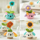 RoseFlower Crochet Kit for Beginners, 4 Pack Potted Plants Crochets Starter Kits with Step-by-Step Video Tutorials, DIY Craft Knitting Crochet Animals Set for Kids Adult by TinyTreasures Baby Boutique