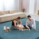 Baby Play Mat for Floor Tummy Time Mat Nursery Muscle Area Playroom Rug Tatami 79"x138" Memory Foam 1.3" Thick Crawling For Babies,Toddlers, Infants, Kids,Floor(Green) by CozyNest Decor