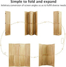 Room Divider Freestanding Folding Pegboard Privacy Screen | 4-Panel Display Stand for Jewelry, Craft Shows, Retail | Natural Wood, Portable & Space-Saving Design (Natural) by CozyNest Decor