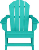 WO Home Furniture Adirondack Chairs Table Set of 3 PCS Outdoor Folding Chairs Side End Table Weather/UV Resistant for Lawn, Garden, Bon Fire, Balcony (Turquoise) by GreenHaven Gardens