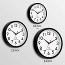 Atomic Wall Clock Analog 10 Inch Battery Operated Modern Decorative for Living Room Kitchen Office Bedroom Bathroom(Black) by CozyNest Decor