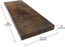 Large Floating Shelves for Wall Set of 1 Wooden Wall Shelves V Room Decor Long Shelf with Invisible Wall Mount Bracket for Bedroom Kitchen Living Room Rustic Brown by CozyNest Decor
