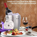 Ice Bucket with Lid, Scoop, Tongs and Strainer - Well Made Insulated Stainless Steel Keep Ice Frozen Longer - Ideal for Cocktail Bar, Parties, Chilling Wine, Champagne - 3 Liter (Stainless Steel) by CozyNest Decor