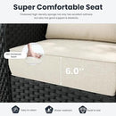 10 Pieces Outdoor Patio Furniture Sets with Rocking Swivel Chairs with 6-inch Thick Cushion and Fire Pit Table for Deck Lawn by GreenHaven Gardens