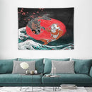 Houselerax Koi Fish Tapestries,Japanese Style Yin Yang Big Wave Cherry Blossoms Tapestry Wall Hanging for Bedroom Living Room Office Decor 40"x30" by CozyNest Decor
