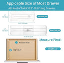 Vtopmart 12 Pack Drawer Dividers for Clothes, 4" High 10.2"-16.6" Adjustable Expandable Dresser Drawer Organizer, Clear Plastic Separators for Dresser, Baby Clothing, Underwear, Cosmetic, Toiletries by TinyTreasures Baby Boutique