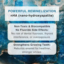 Kids Fluoride Free Bamboo Salt Toothpaste with nHA - Pure Dew | Nano Hydroxyapatite, Remineralizing, Strengthening Enamel for First Teeth, Safe to Swallow (0.7oz) by CozyNest Decor