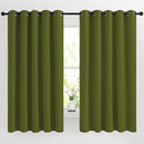 NICETOWN Room Darkening 66 inch Curtains for Bedroom, Grommet Thermal Insulated Room Darkening Window Treatments Voice Reducing for Kids Room, 2 Panels, W66 x L66, Olive by TinyTreasures Baby Boutique