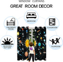 Solar System Curtain Panels - 2Pcs 82" x 63" 95% Blackout Outer Space Curtains for Boys Bedroom Grommet Room Darkening Galaxy Planets Themed Curtains for Living Room by TinyTreasures Baby Boutique