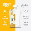 Serenity Kids 6+ Months Baby Food Pouches Chicken Puree - BPA-Free Organic Baby Food - Free-Range Chicken & Pea & Carrot - 3.5 Oz, 6 Pack by TinyTreasures Baby Boutique
