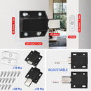 10 Pack Magnetic Push Latch Catch Push to Open Latch Pressure Touch Release Cabinet Catch for Doors Drawers Release Latch Kitchen Drawer Push Catch Pop Out Latch (Black) by TinyTreasures Baby Boutique