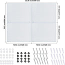 Peg Board, Heavy Duty Steel Organization Panels, Universal 1/8 and 1/4 Peg Board Accessories, Ideal for Garage Tool Storage, Pack of 4(White, 16X12) by GreenHaven Gardens