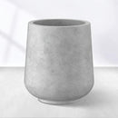 Kante 11.6" Dia Round Concrete Planter, Outdoor Indoor Large Plant Pots Containers with Drainage Hole and Rubber Plug for Home Garden Patio, Gray Concrete by GreenHaven Gardens