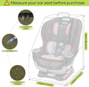 Padded Car Seat Travel Bag for Airplane, Heavy Duty Backpack for Air Travel, Water-Resistant Carrier with Shoulder Strap, Fits Most Car Seats (Green) by TinyTreasures Baby Boutique