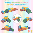 Soft Climbing Toys for Toddlers, Soft Foam Climbing Blocks, PU Leather Gym Climb & Crawl Soft Activity Playset, Indoor Climbing Toys Equipment for Kids and Children, Classic Yellow by TinyTreasures Baby Boutique