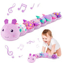 Sumobaby Infant Baby Musical Multi-Sensory Caterpillar, Stuffed Animal Activity Soft Toys, for Tummy Time Newborn 0-3-6-12 Months Girls, Purple by TinyTreasures Baby Boutique