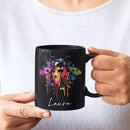 Personalized Choose Name Ladybug Coffee Mug, Colorful Ladybug Animal Design Cup, Customized Ladybug Lover Ceramic Mug, Gift For Christmas, Custom Animal Black Cup 11oz 15oz, Ladybug Mug by CozyNest Decor