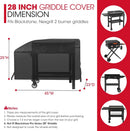 Unicook 28 Inch Griddle Cover for Blackstone and Nexgrill Cooking Station, Outdoor Flat Top BBQ Grill Cover with Sealed Seam, Heavy Duty Waterproof Fade Resistant, Black by GreenHaven Gardens