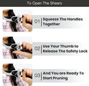 Razor Sharp Bypass Pruning Shears - Lifetime Replacement - Free Extra Blade, Spring & eBook - Japanese Steel - Premium Hand Pruners - Garden Shears - Garden Clippers - Secateurs with Ergonomic Handles by GreenHaven Gardens