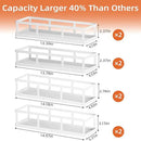 Over The Door Pantry Organizer, 8 Pack Spice Rack Wall Mounted & Hanging Storage Baskets Organizer Wall Mount, Large Capacity Metal Spice Shelf for Kitchen Cabinet, Bathroom, Shower, Home Decor by CozyNest Decor