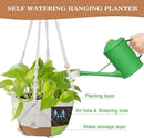 3 Pack Hanging Planters for Indoor Plants, 10 + 10 + 8 Inch Self-Watering Hanging Plant Pot, Macrame Plant Hanger with Pot, Ceiling Hooks, Removable Saucer and Drainage Holes for Garden Home - White by GreenHaven Gardens