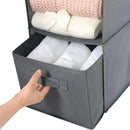 MAX Houser Hanging Shelf Closet Storage Organizer Removable Drawers ，Hanging Storage Organizer Hanging Sweater 2 Sock Underwear Drawers for Closet, Bedroom, Dark Grey by CozyNest Decor