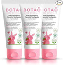 Fluoride Free Baby Toothpaste | Natural Toddler Toothpaste | Strawberry Flavored - Training Toothpaste for Toddlers | EWG Verified, Vegan, SLS Free, Safe to Swallow, Aloe Vera (3 Pack) by CozyNest Decor