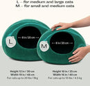 MEOWFIA Cat Cave – Premium Felt Cat Bed for Indoor Cats, Handmade 100% Merino Wool (Medium, Emerald) by CozyNest Decor