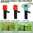 120 Pcs Drip Irrigation Emitters for 1/4'' Drip Irrigation Tubing 60 Irrigation Emitters Sprayer 60 Adjustable 360 Degree Water Flow Drippers for Patio Lawn Garden Watering by GreenHaven Gardens