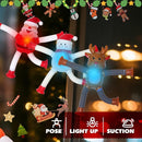 Christmas LED Pop Tubes Light Up 4 Pcs Sensory Fidget Toys, Telescopic Suction Cup Santa Toys Autism Christmas Party Favors Game Prizes Goody Bags Stocking Stuffers Treats for Kids 3+ (Christmas) by TinyTreasures Baby Boutique