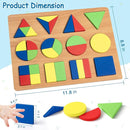 Alphabet Puzzle Wooden Puzzles for Toddlers 3 4 5 Year Old, ABC Shape Learning Toddler Toys with Puzzle Board & Letter Blocks, Preschool Educational for Girls Boys, Puzzle Geometric by TinyTreasures Baby Boutique