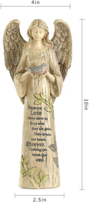Topadorn Garden Statuary Outdoor Praying Angel Resin Figurines,Angel Collectible Sculptures,10" H by CozyNest Decor