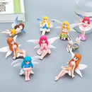 ONEST 8 Pieces Miniature Fairy Garden Accessories Small Fairy Figurines Hand Painted Fairy Figures Girl Fly Wing Figurines for Car Decor Fairy Garden Flower Pot Birthday Cake Topper by GreenHaven Gardens