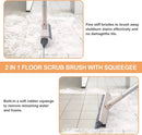 Grout Brush with Long Handle, 2 in 1 V-Shaped Floor Scrub Brush for Cleaning, Bathroom, Garage, Wall, Patio, and Tile, Stiff Bristle Brush with 54'' Telescopic Handle by GreenHaven Gardens