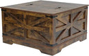 Coffee Table with Storage, Rustic Brown Square Coffee Tables for Living Room, Lift top Coffee Table with Large Hidden Compartment, Smart Cocktail Tables with Flip Top Lids for Home Office by CozyNest Decor