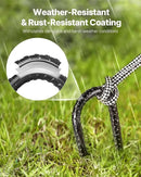 VEVOR Rebar Stakes, 12-Inch, Heavy-Duty 0.4 in Diameter J Hook, Galvanized Steel Ground Anchors with Chisel Point End & Rust-Resistant Coating, for Gardening Support, Fence, Camping Tents (16-Pack) by CozyNest Decor