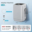 Euhomy 1.59 Cu.Ft. Portable Washing Machine, 11 LBS Capacity, 8 Functions, 8 Water Levels,Full Size Washing Machine with Drain Pump and LED Display for Apartments, RVs, Homes, Gray by CozyNest Decor