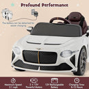 Costzon Ride on Car, 12V Licensed Bentley Bacalar Battery Powered Kids' Electric Vehicles w/Remote Control, Scissor Doors, Wireless Connection, Lights/Sound Effects, Kids Car Toys for Toddlers(White) by TinyTreasures Baby Boutique
