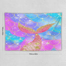 HZOHNAGO Mermaid Scales Tapestry Colorful Shiny Scales Mermaid Tail Pattern Printed Wall Tapestry Wall Hanging for Bedroom Living Room Dorm 60" W x 40" H by CozyNest Decor
