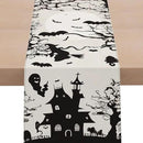 Halloween Table Runner,72 Inches Spooky Haunted House Bats Tree Ghost Witch Table Runner for Halloween, Table Decoration/Party Dinner Table Decor,Kitchen,Mantel,Bedroom Decoration by CozyNest Decor