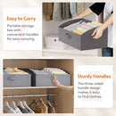 Lifewit Storage Baskets for Shelves, 6 Packs Non-woven Fabric Trapezoid Closet Organizer Bins with Handles, Foldable Clothing Containers Box for Clothes, Toy, Towel, Book, DVD, Hats, Large-Grey by TinyTreasures Baby Boutique