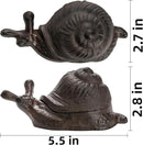 Cast Iron Key Hider, Snail Hide-a-Key Holder, Outside Spare Key Hider Figurine, Small Snail Garden Statues Ornament, Decorative Jewelry Trinkets Box for Ear Studs Rings Paper Clips by GreenHaven Gardens